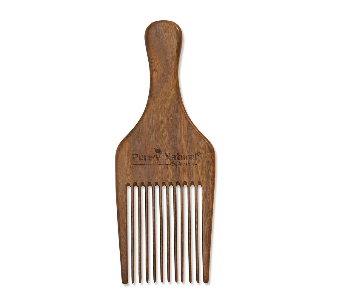 WOODEN AFRO COMB